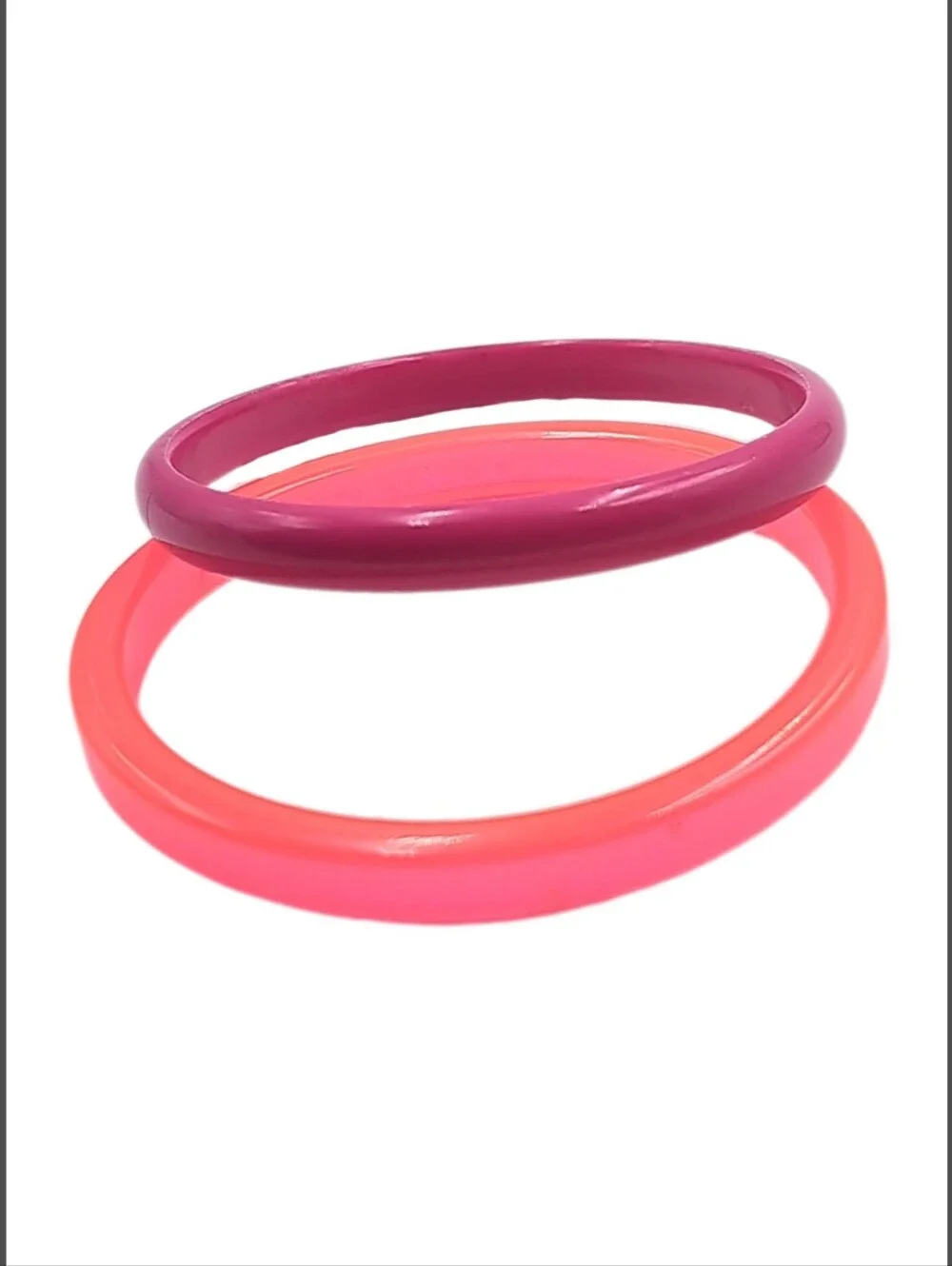 Two Hard Plastic Slip-on Bracelets